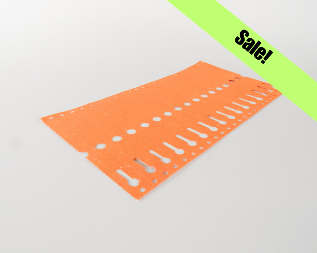 Matrix sleufetiket - tyvek 75 gram - oranje - 160 x 19,1mm